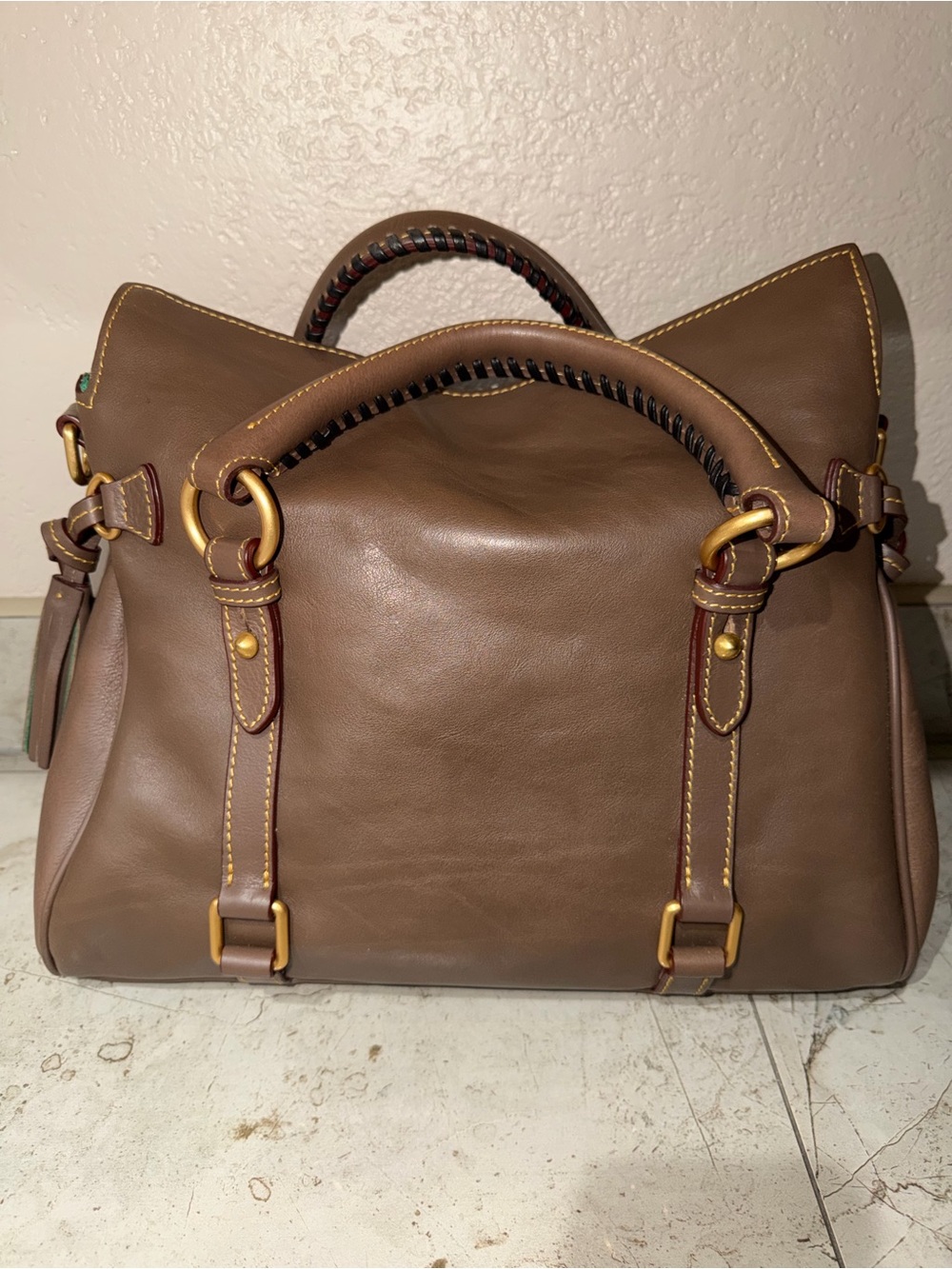 NWT Dooney & Bourke Leather Florentine Satchel - Picture 12 of 13